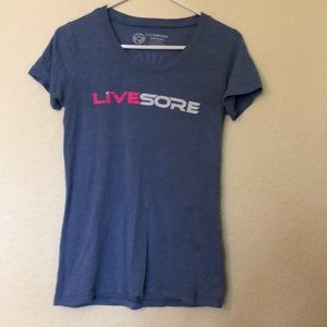 Live sore workout brand T-shirt